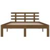 Honey Brown Solid Wood Bed Frame - King Size 150x200 cm