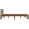 Honey Brown Solid Wood Bed Frame - King Size 150x200 cm