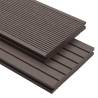 WPC Solid Decking Boards 20m² 2.2m Dark Brown | Hipomarket