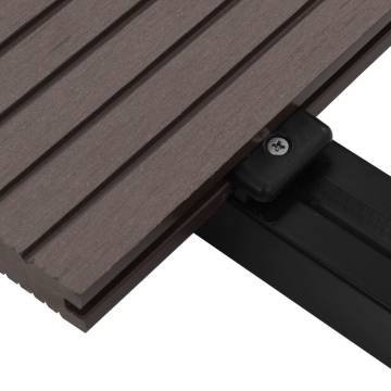 WPC Solid Decking Boards 20m² 2.2m Dark Brown | Hipomarket