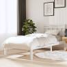 Bed Frame White 75x190 cm Small Single Solid Wood Colour white Size 75 x 190 cm 