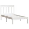 White Bed Frame 75x190 cm Small Single | Solid Wood Design