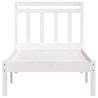 White Bed Frame 75x190 cm Small Single | Solid Wood Design