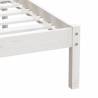 White Bed Frame 75x190 cm Small Single | Solid Wood Design