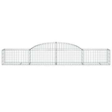 Arched Gabion Baskets - 4 pcs Galvanised Iron | Hipo Market