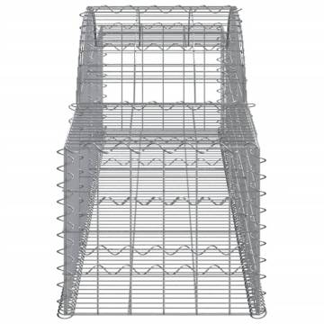 Arched Gabion Baskets - 4 pcs Galvanised Iron | Hipo Market