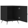 Stylish Black Bedside Cabinets - Set of 2 - Modern Storage