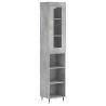 Stylish Highboard Concrete Grey - 34.5x34x180 cm | HipoMarket