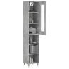 Stylish Highboard Concrete Grey - 34.5x34x180 cm | HipoMarket