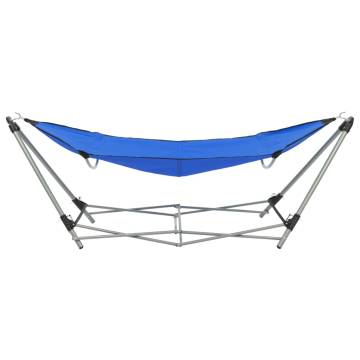 Hammock with Foldable Stand in Blue - Relax Anywhere