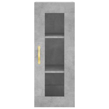 Stylish Highboard Concrete Grey - 34.5x34x180 cm | HipoMarket