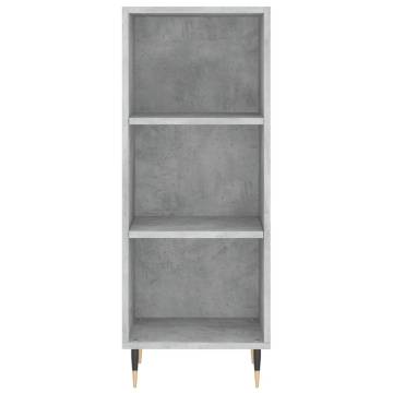 Stylish Highboard Concrete Grey - 34.5x34x180 cm | HipoMarket