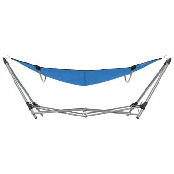 Hammock with Foldable Stand in Blue - Relax Anywhere