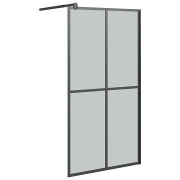 Walk-in Shower Screen 100x195cm Dark Tempered Glass | HiPoMarket