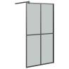 Walk-in Shower Screen 100x195cm Dark Tempered Glass | HiPoMarket