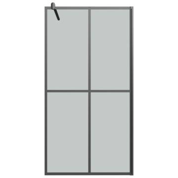 Walk-in Shower Screen 100x195cm Dark Tempered Glass | HiPoMarket