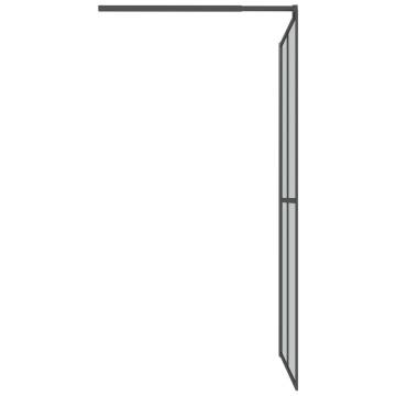 Walk-in Shower Screen 100x195cm Dark Tempered Glass | HiPoMarket