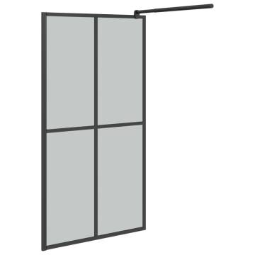 Walk-in Shower Screen 100x195cm Dark Tempered Glass | HiPoMarket