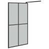 Walk-in Shower Screen 100x195cm Dark Tempered Glass | HiPoMarket