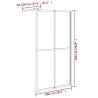 Walk-in Shower Screen 100x195cm Dark Tempered Glass | HiPoMarket