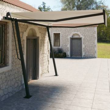 Manual Retractable Awning 4x3 m Cream - Stylish Outdoor Shade