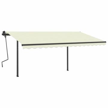 Manual Retractable Awning 4x3 m Cream - Stylish Outdoor Shade