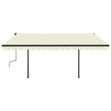 Manual Retractable Awning 4x3 m Cream - Stylish Outdoor Shade