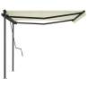 Manual Retractable Awning 4x3 m Cream - Stylish Outdoor Shade