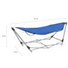 Hammock with Foldable Stand in Blue - Relax Anywhere