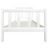 Bed Frame White Solid Wood 90x200 cm - Timeless Design