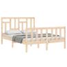 Solid Wood Bed Frame with Headboard 140x200 cm | Hipomarket