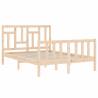 Solid Wood Bed Frame with Headboard 140x200 cm | Hipomarket