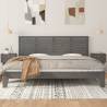 Elegant Grey Wall Headboard - Solid Pine Wood 186x3x63 cm