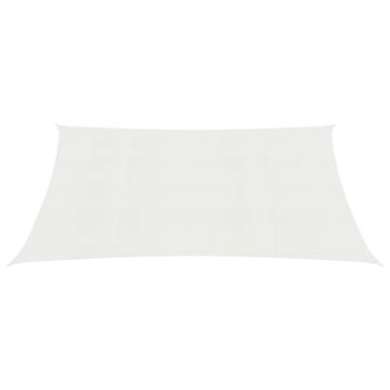 Sunshade Sail 3x4m White - 160 g/m² HDPE Outdoor Protection