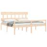 Super King Size Solid Wood Bed Frame with Headboard