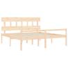 Super King Size Solid Wood Bed Frame with Headboard