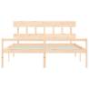 Super King Size Solid Wood Bed Frame with Headboard