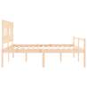 Super King Size Solid Wood Bed Frame with Headboard