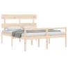 King Size Bed Frame with Headboard - Solid Wood Design