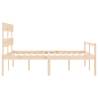 King Size Bed Frame with Headboard - Solid Wood Design