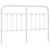 Stylish Metal Headboard White 140 cm - Robust & Elegant