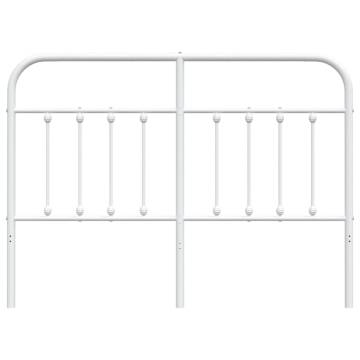 Stylish Metal Headboard White 140 cm - Robust & Elegant