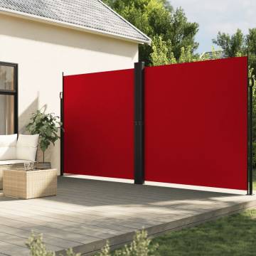 Retractable Side Awning Red 220x1200 cm - Privacy & Style