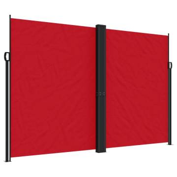 Retractable Side Awning Red 220x1200 cm - Privacy & Style