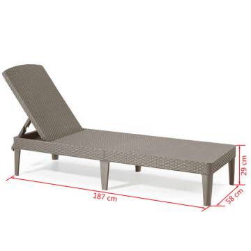 Keter Sunlounger Jaipur Cappuccino - Durable Outdoor Comfort