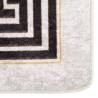 Washable White and Black Rug 120x170 cm - Anti Slip Design