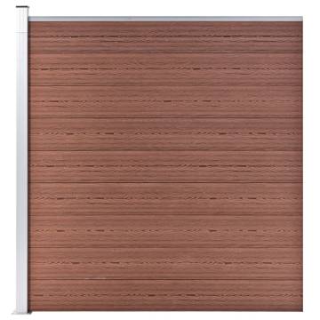 Garden Fence WPC 175x186 cm Brown - Privacy & Durability