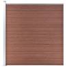 Garden Fence WPC 175x186 cm Brown Colour brown Quantity in Package 1 Model 1 section with 1 post 