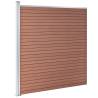 Garden Fence WPC 175x186 cm Brown - Privacy & Durability