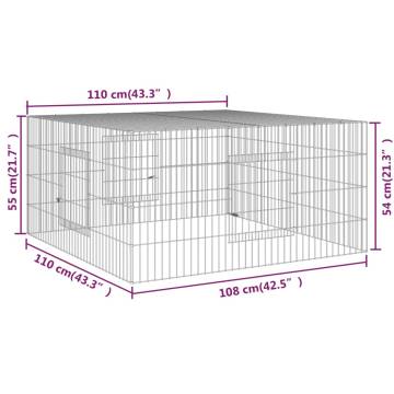 Durable Rabbit Cage 110x110x55 cm - Galvanised Iron